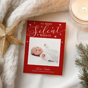 No More Silent Nights Christmas Birth Announcement