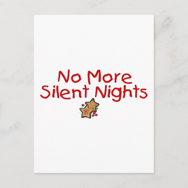 No More Silent Nights Postcard (Front)