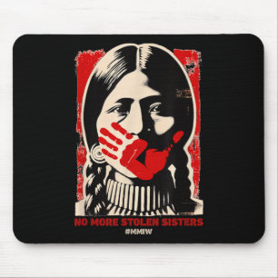 No-more Stolen Sister Red Hand Mmiw Awareness Amer Mouse Pad