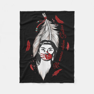 No More Stolen Sisters Native Americans Honour Awa Fleece Blanket