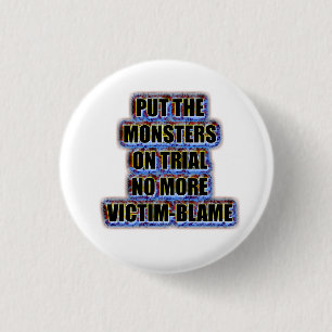 No more victim-blame 3 cm round badge