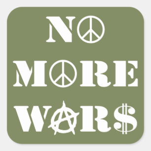 No More Wars Square Sticker