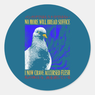 No More Will Bread Suffice Vintage Japanese, Funny Classic Round Sticker