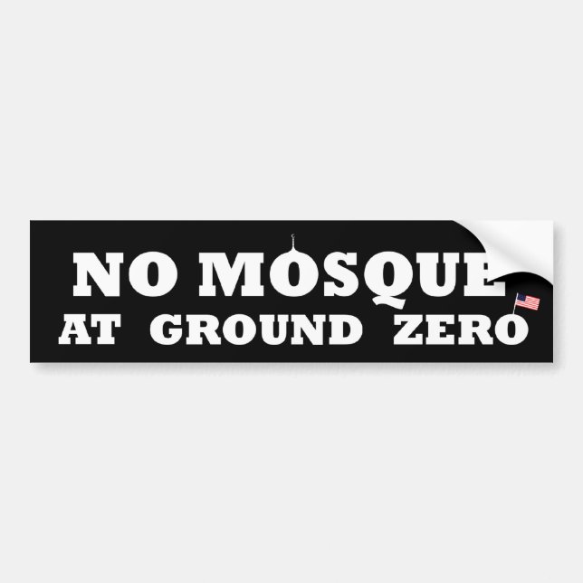 No mosque at ground zero bumper sticker (Front)