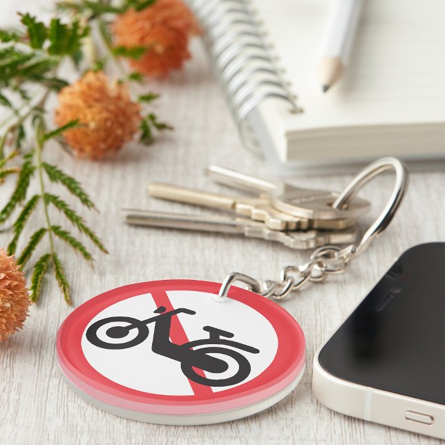 No Motorbikes Road Sign Key Ring (Creator Uploaded)