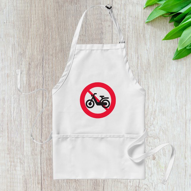 No Motorbikes Road Sign Standard Apron (Creator Uploaded)