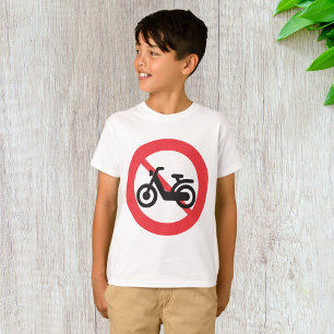 No Motorbikes Road Sign T-Shirt