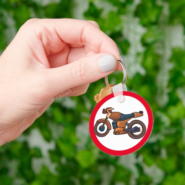 No Motorcycles Road Sign Key Ring (Creator Uploaded)