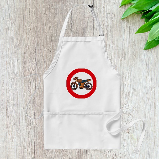 No Motorcycles Road Sign Standard Apron (Creator Uploaded)