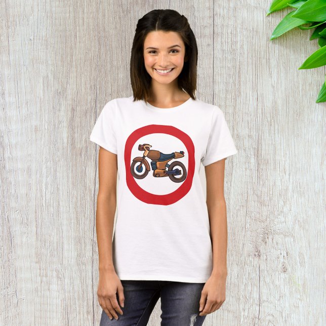 No Motorcycles Road Sign T-Shirt (Creator Uploaded)