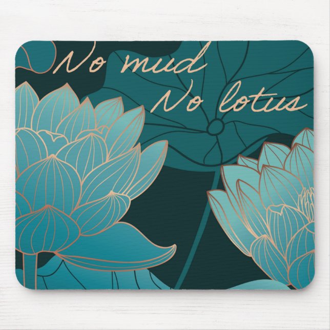 No Mud, No Lotus Mouse Pad (Front)