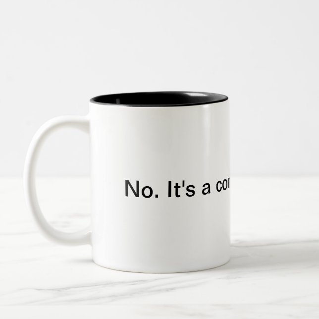 No. Mug. Two-Tone Coffee Mug (Left)