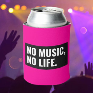No Music No Life Beverage Cooler – Loud Message