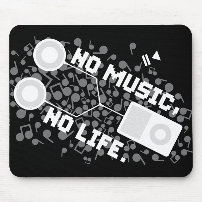 NO MUSIC, NO LIFE. MOUSE PAD (Front)