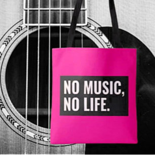 No Music No Life Tote – Carry the Rhythm Bag