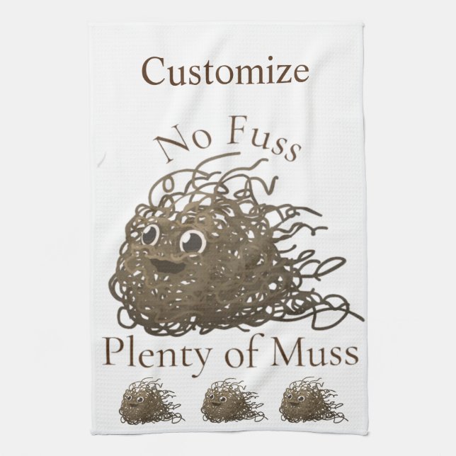 No Muss Plenty of Fuss Thunder_Cove  Tea Towel (Vertical)