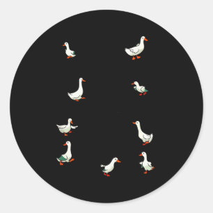 No My Ducks Are Certainly Not In A Row Funny Duck Classic Round Sticker