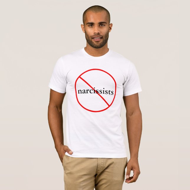 No Narcissists - Cotton T-shirt (Front Full)
