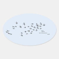 "No net ensnares me" + birds (black on pale blue)