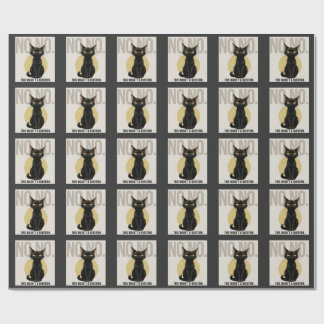 NO NO Cat T-Shirt – Funny Black Cat Meme Shirt Wrapping Paper