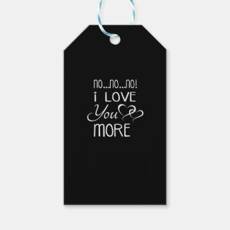 No No No Love You More Playful Couple Style Gift Tags