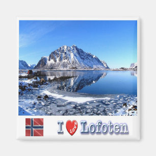 NO - Norway - Lofoten - LofotenBerg - I Love Magnet