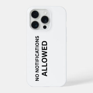 No Notifications Allowed Minimalist Technical iPhone 15 Pro Case