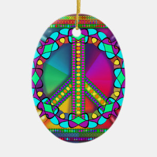 no nuke zone coloured ceramic tree decoration