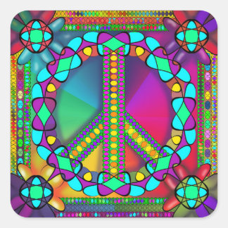 no nuke zone coloured square sticker