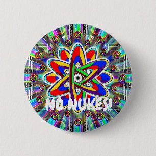 NO NUKES! 6 CM ROUND BADGE