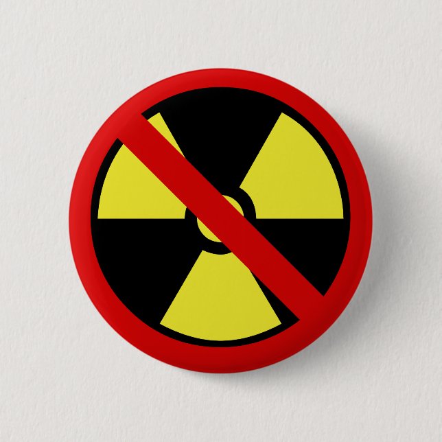 No Nukes 6 Cm Round Badge (Front)