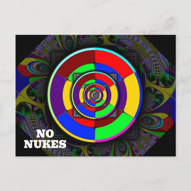 NO NUKES (You May Change the Words) Postcard (Front)