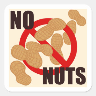 No Nuts About It Square Sticker