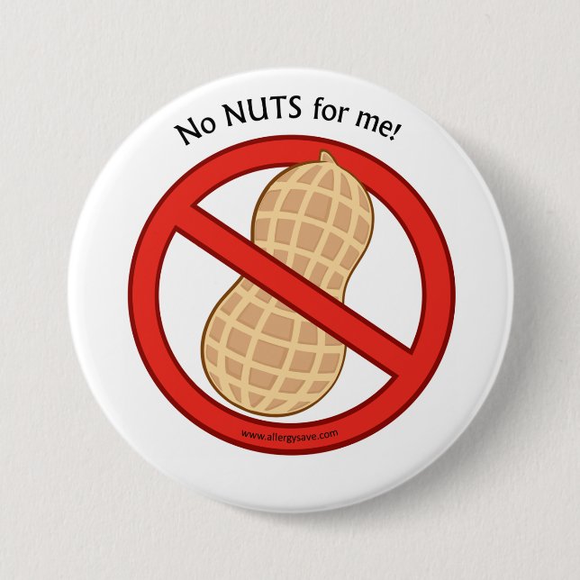 "No Nuts for me" Badge (Front)