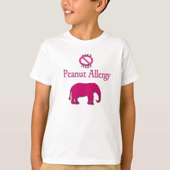 No Nuts Peanut Allergy Elephant Shirt (Front)