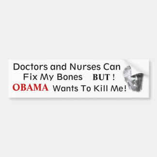 NO OBAMA Anti health Care Bumper Sticker