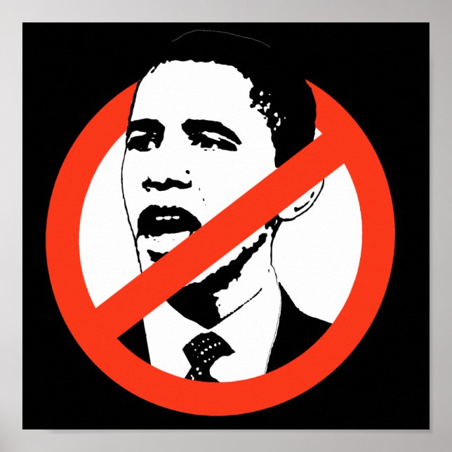 No Obama Poster / Customise your text (Front)