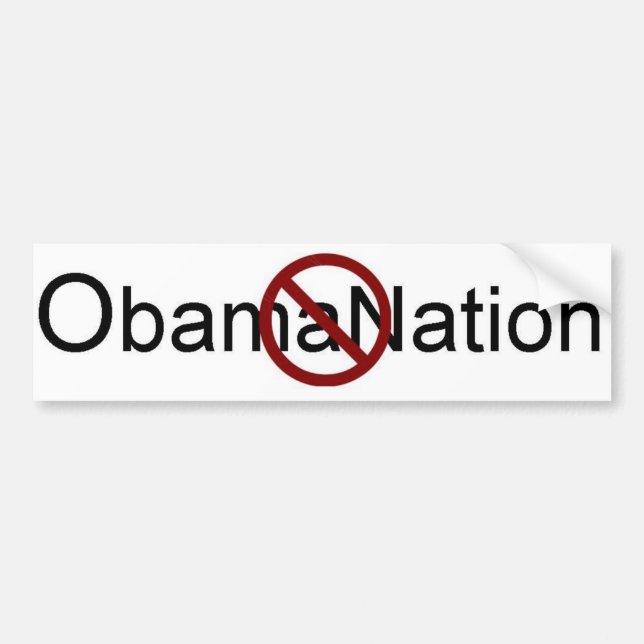 No ObamaNation Bumper Sticker (Front)