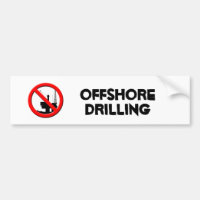 No Offshore Drilling Bumper Sticker