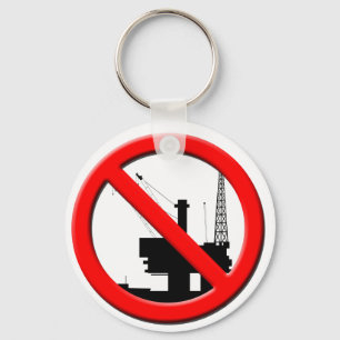 No Offshore Drilling Keychain