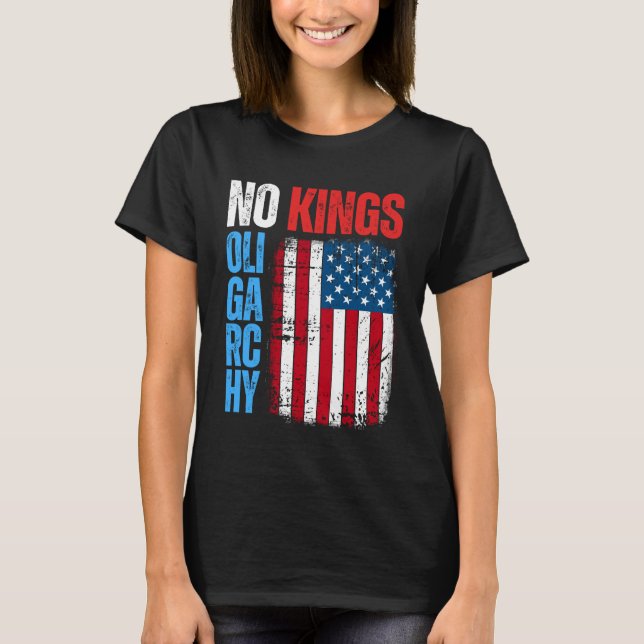 No Oligarchy No Kings T-Shirt (Front)