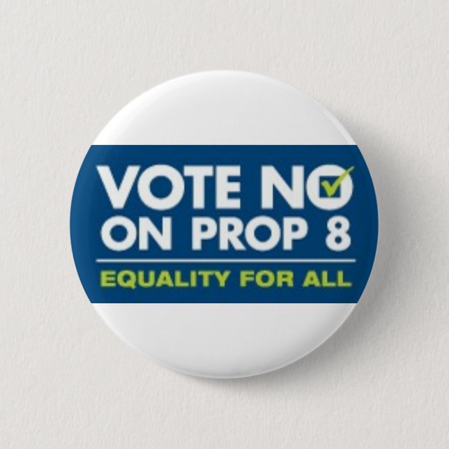 No On Prop 8- badge (Front)
