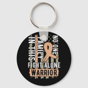 No One Fight Endometrial Cancer Awareness Key Ring