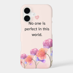 'No One Is Perfect' Inspirational Quote iPhone 17 