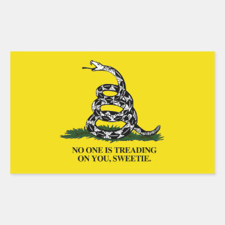 No one is treading on you sweetie rectangular sticker