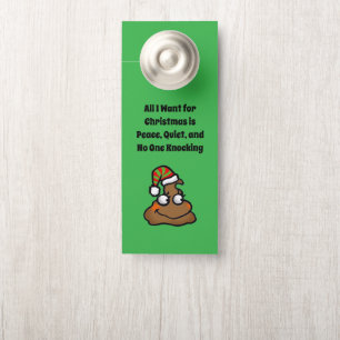 No One Knocking Funny Christmas Toilet Humour Door Hanger