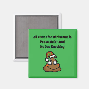 No One Knocking Funny Christmas Toilet Humour Magnet