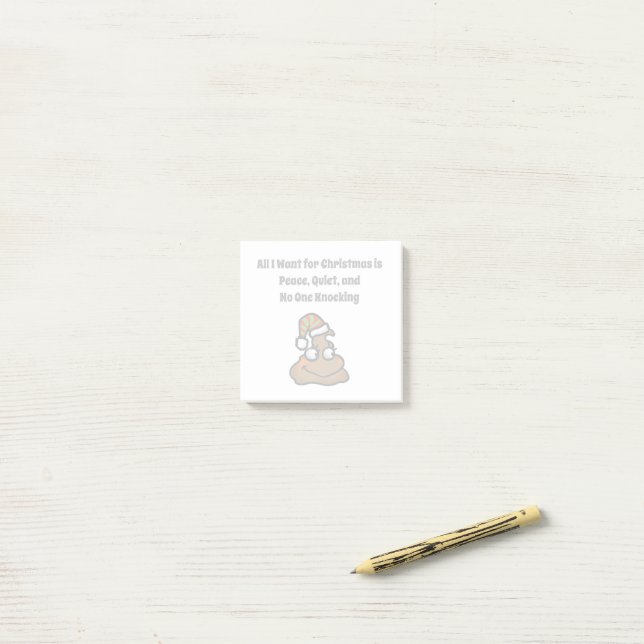 No One Knocking Funny Christmas Toilet Humour Post-it Notes (On Desk)
