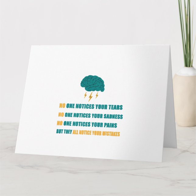 No one notices your sadness  card (Front)