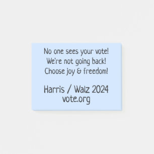 No One Sees Your Vote! GOTV Notes to Voters